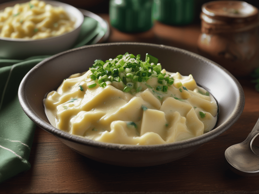 Champ (brúitín in Irish) is an Irish dish of mashed potatoes with scallions, butter and milk. Champ. Alternative names. Poundies.edit Show drafts expand_more&nbsp;volume_up